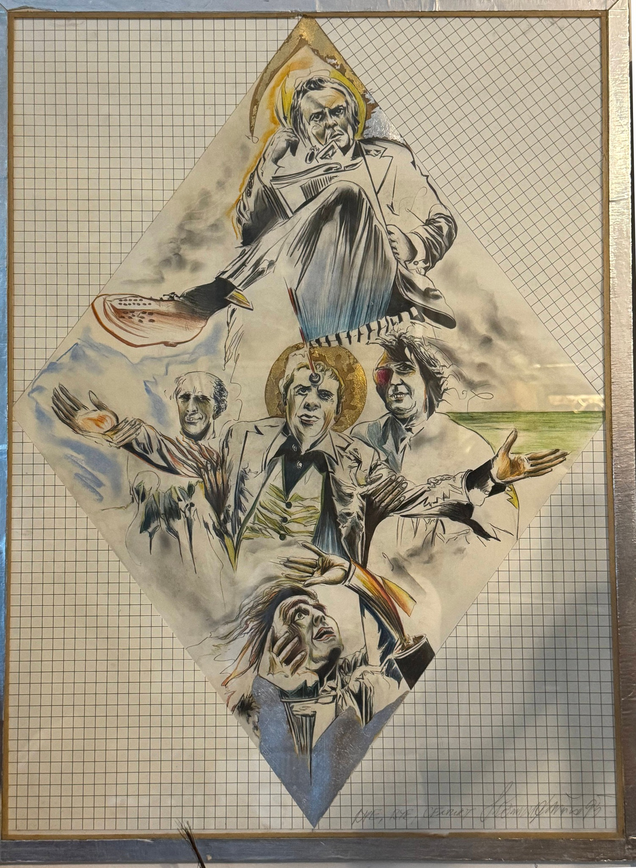 Triptych - obrazy Belmonda 1994, tužka, pastel